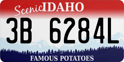 ID license plate 3B6284L