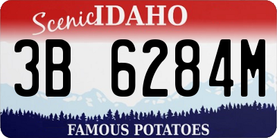 ID license plate 3B6284M