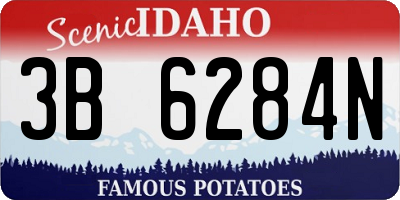 ID license plate 3B6284N