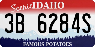 ID license plate 3B6284S
