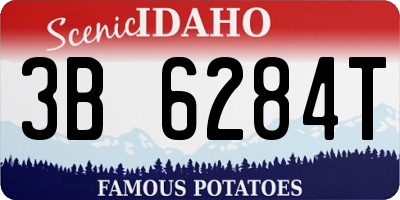 ID license plate 3B6284T