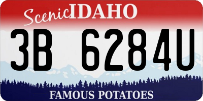 ID license plate 3B6284U