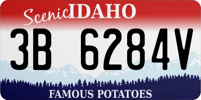 ID license plate 3B6284V
