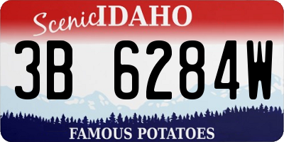 ID license plate 3B6284W