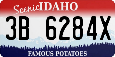 ID license plate 3B6284X