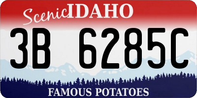 ID license plate 3B6285C