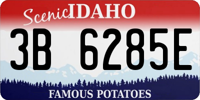 ID license plate 3B6285E