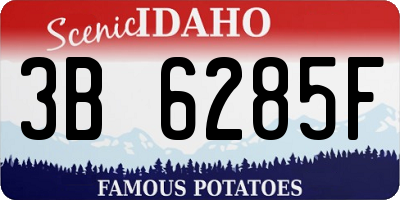 ID license plate 3B6285F