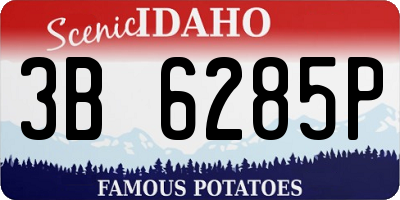 ID license plate 3B6285P