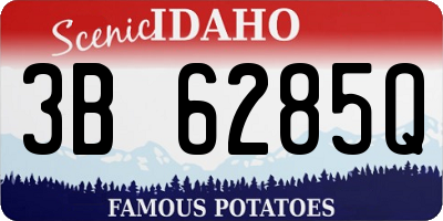 ID license plate 3B6285Q