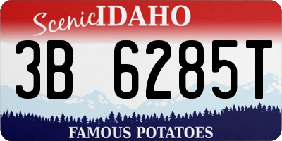 ID license plate 3B6285T