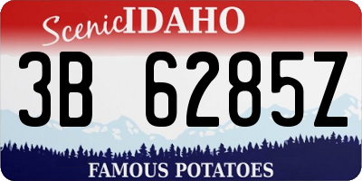 ID license plate 3B6285Z
