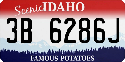 ID license plate 3B6286J