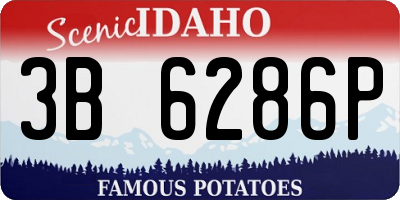 ID license plate 3B6286P
