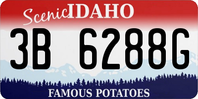 ID license plate 3B6288G