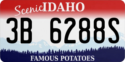 ID license plate 3B6288S