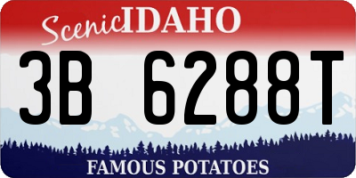 ID license plate 3B6288T