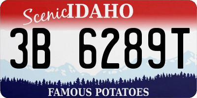 ID license plate 3B6289T