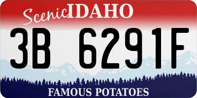 ID license plate 3B6291F