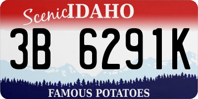 ID license plate 3B6291K