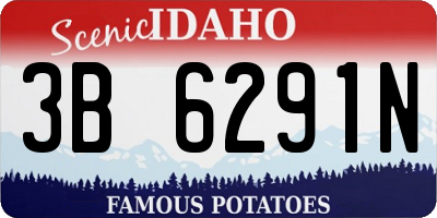 ID license plate 3B6291N