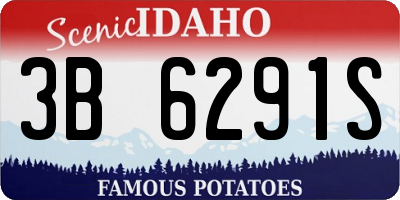 ID license plate 3B6291S