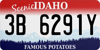 ID license plate 3B6291Y
