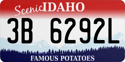 ID license plate 3B6292L