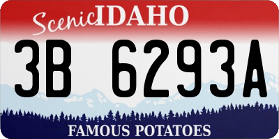 ID license plate 3B6293A