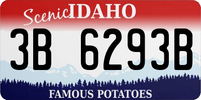 ID license plate 3B6293B