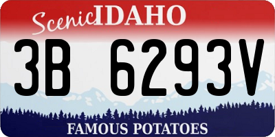 ID license plate 3B6293V