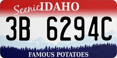 ID license plate 3B6294C