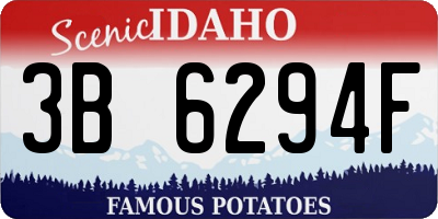 ID license plate 3B6294F