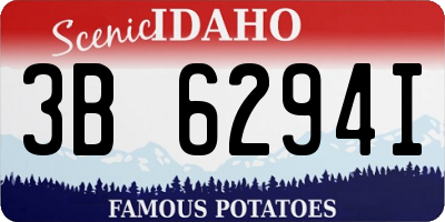 ID license plate 3B6294I