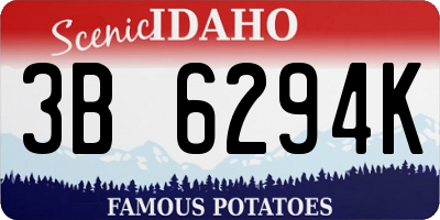 ID license plate 3B6294K