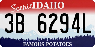 ID license plate 3B6294L
