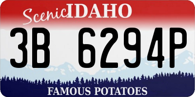 ID license plate 3B6294P
