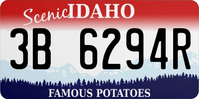ID license plate 3B6294R
