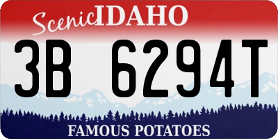 ID license plate 3B6294T