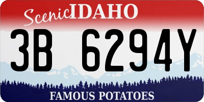 ID license plate 3B6294Y