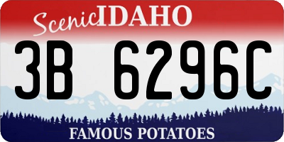 ID license plate 3B6296C