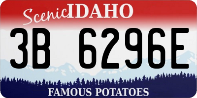 ID license plate 3B6296E