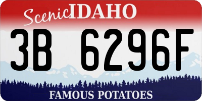 ID license plate 3B6296F