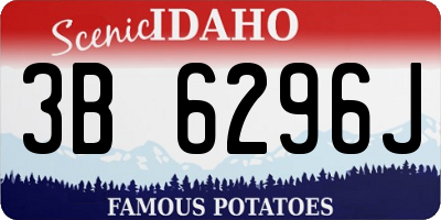 ID license plate 3B6296J