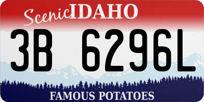 ID license plate 3B6296L