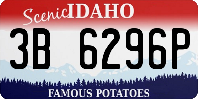 ID license plate 3B6296P
