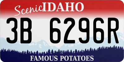ID license plate 3B6296R