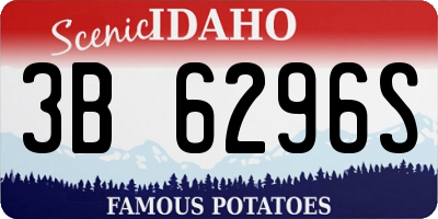 ID license plate 3B6296S