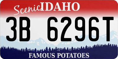 ID license plate 3B6296T