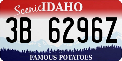 ID license plate 3B6296Z